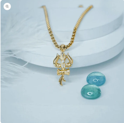 Divine Om Trishul Pendant With Chain