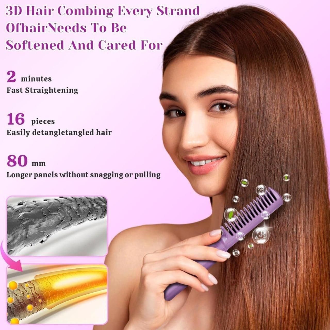 Premium Meneflix Portable Mini Hair Straightener Cordless Rechargeable Mini Adjustable Hair Straightener Hot Comb ( Free Shipping + COD available)